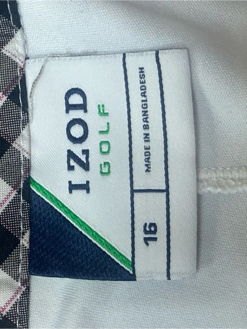 Izod Black and White Gingham Golf Skirt/skort